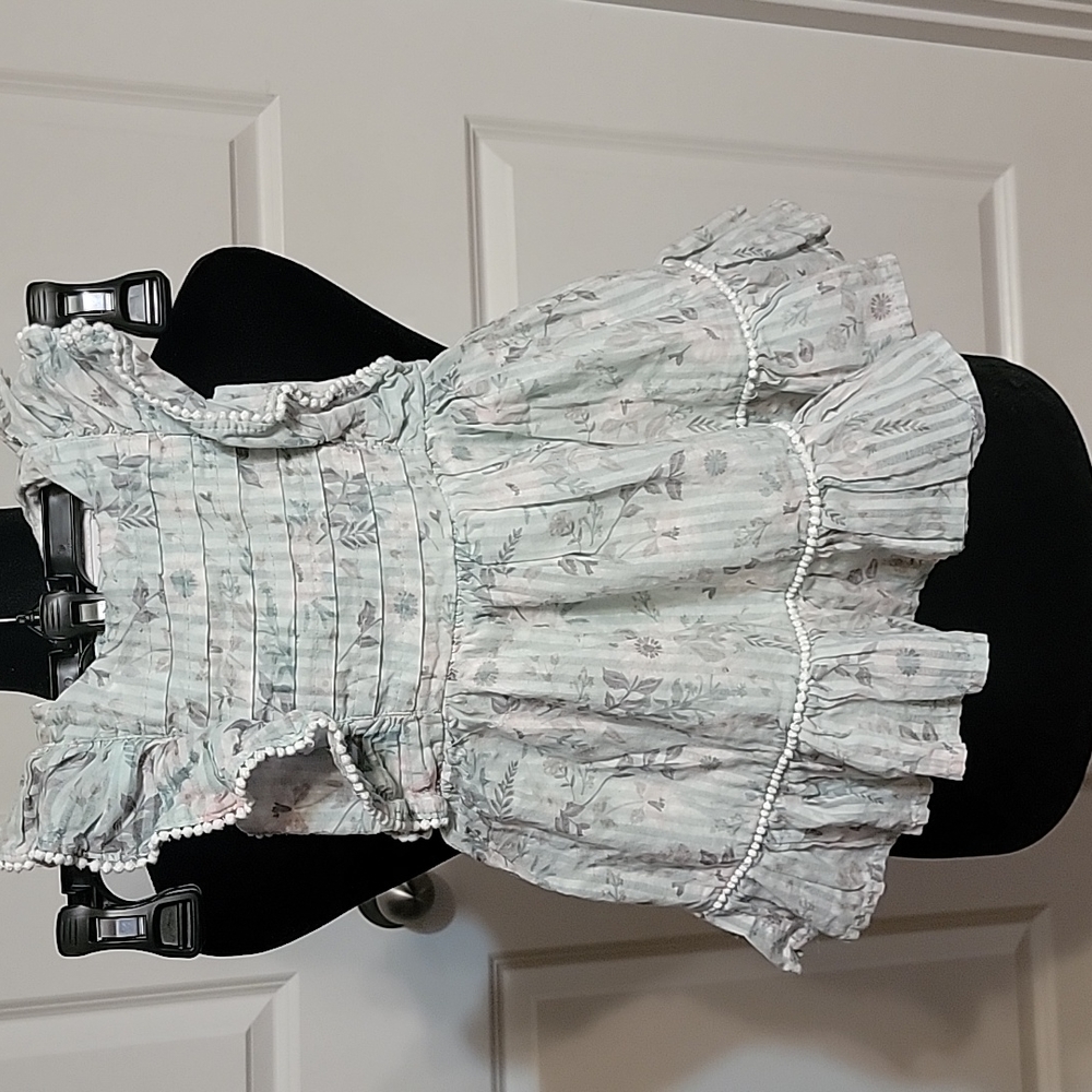 (#B2) Shabby Chic 2pc Floral Sundress, Size: 12M